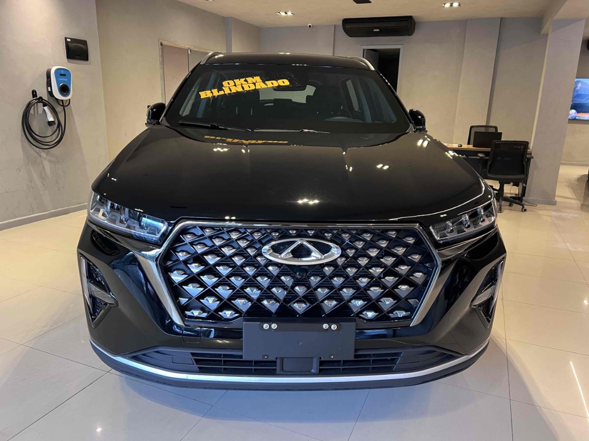 Chery Tiggo 7 Sport blindado preto — estoque Maricarro